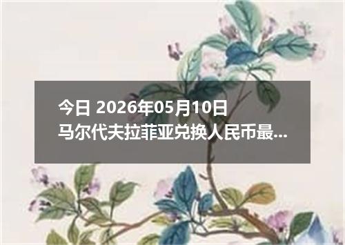 今日 2026年05月10日 马尔代夫拉菲亚兑换人民币最新汇率行情